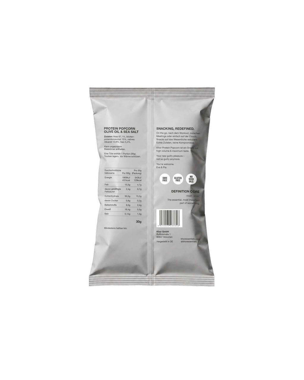 Protein Popcorn Olive Oil & Sea Salt (12 Stück)