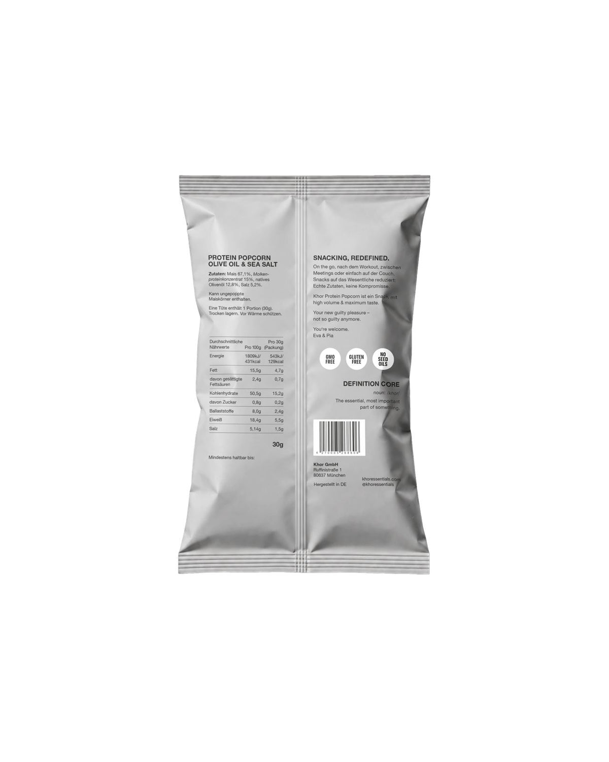 Protein Popcorn Olive Oil & Sea Salt (12 Stück)